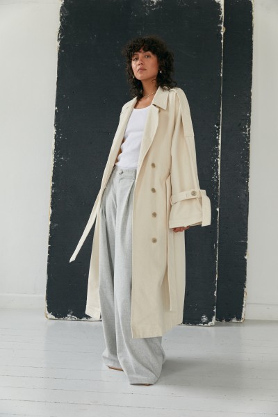 BLANCHE / Sable-BL Denim Trench / Plaza Taupe