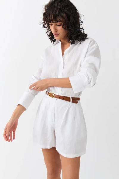 Gina Tricot / Linen shorts / White