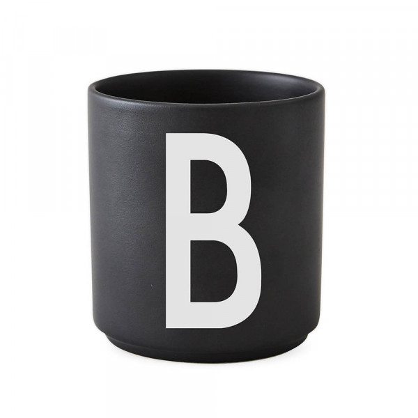Design Letters, Personal Porcelain Cup, Black