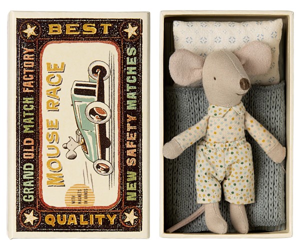 Maileg / Little brother mouse in matchbox