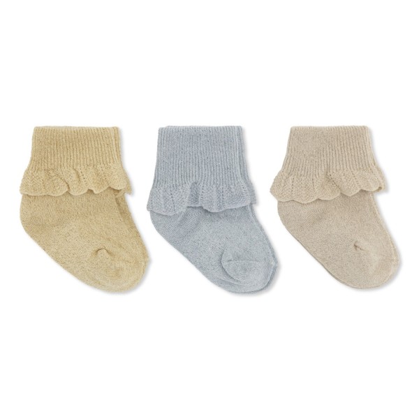 Konges Sløjd / 3-Pack Lurex Lace Socks / Pearl Blue