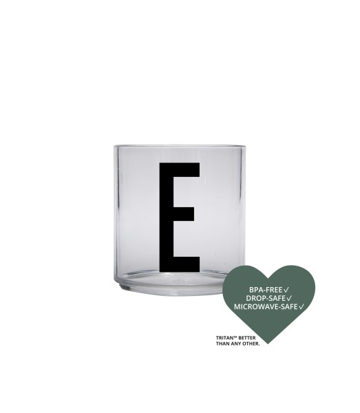 Design Letters / Kids Personal Drinking Glass / E