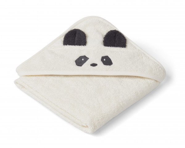 Liewood, Albert hooded Baby towel, Panda Creme de la Creme