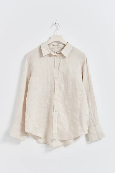 Gina Tricot / Linen shirt / Lt linen beige