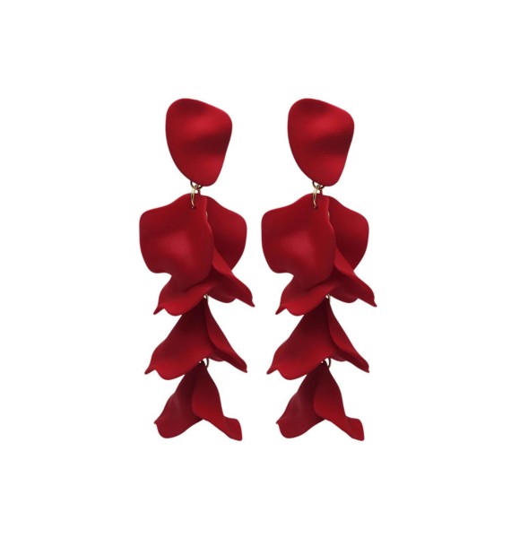 WOS / Flake earrings red