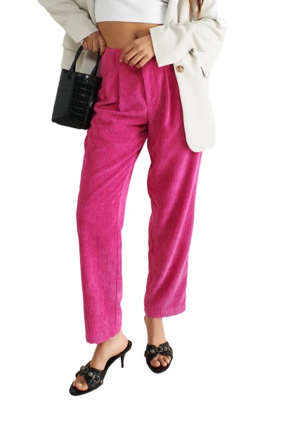 Gina Tricot / Ebba cord trousers / Pink peacock