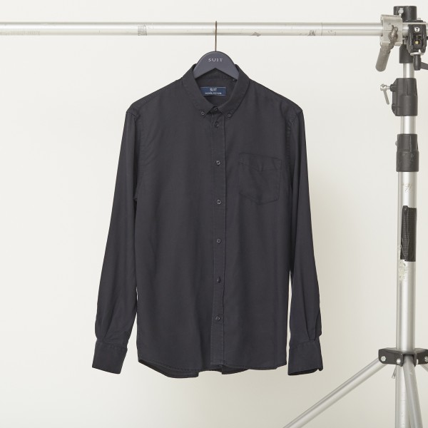 Suit, Ekko Tencel Shirt, Navy Blazer
