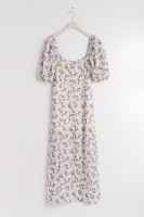 Gina Tricot / Puff sleeve midi dress / Cornflower Aop Spring / Summer 2024