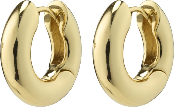 Pilgrim / AICA / recycled chunky huggie hoop earrings / gold-plated