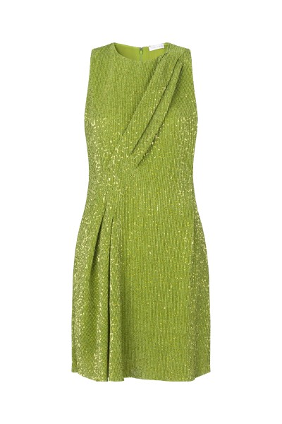 Stine Goya / Louiza Short Dress / 1365 Lurex Sleek / 1710 Lime Glitter