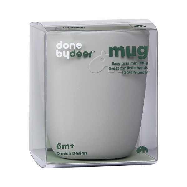 Done By Deer &quot;Silicone mini Easy grip mug&quot; grey