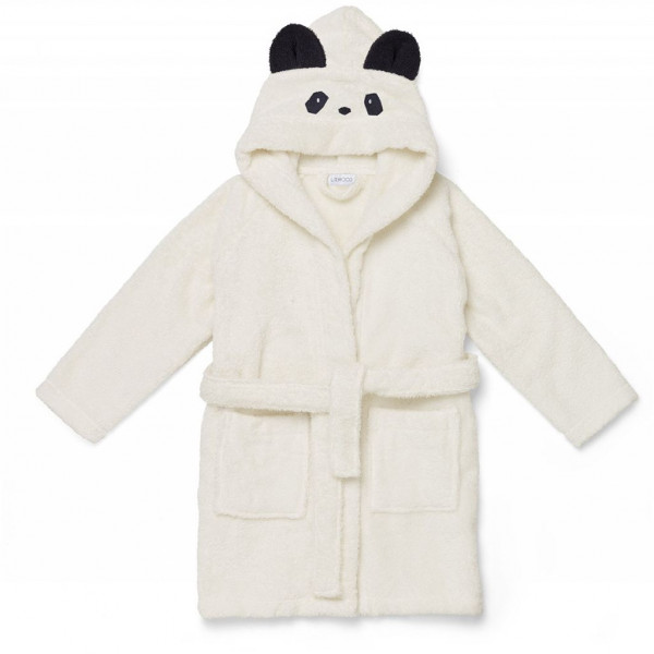 Liewood, Lily bathrobe, Panda Creme de la Creme
