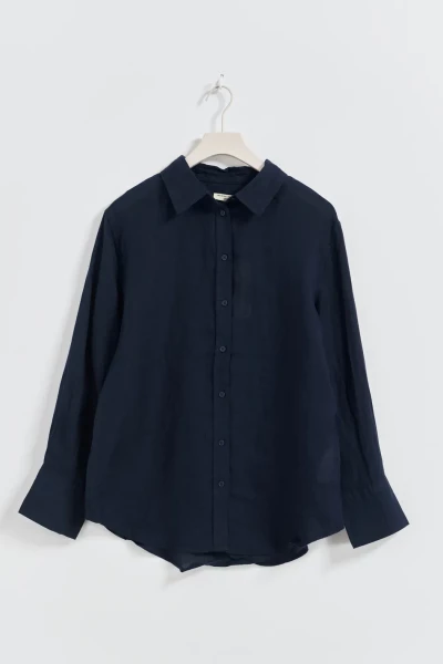 Gina Tricot / Linen shirt / Navy