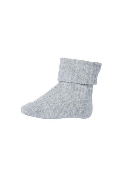 mpDenmark, Cotton rib baby socks, grey