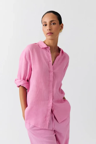 Gina Tricot / Linen shirt / Light Pink