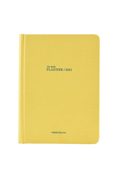 monograph, Yearly planner, 2021, Yellow