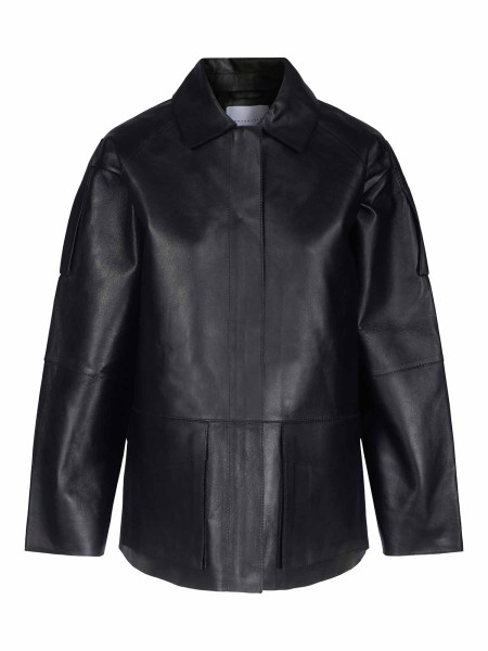 One &amp; Other, Charlie Leather Jacket, Black