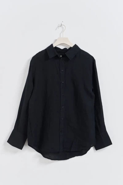 Gina Tricot / Linen shirt / Black
