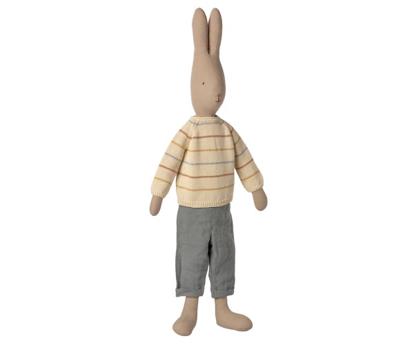 Maileg, Rabbit Size5 w/ pants and Knitted Sweater