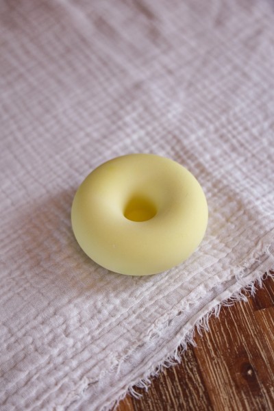 Niki Candle / Donut Kerzenhalter - handgemacht / Yellow
