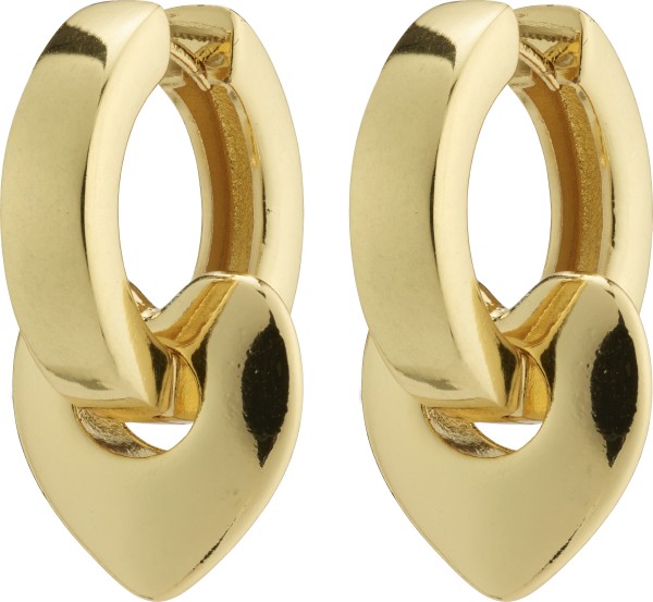 Pilgrim / WAVE / recycled chunky hoops / gold-plated