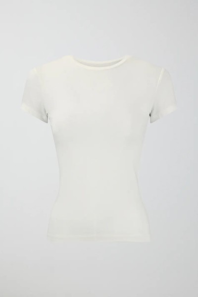 Gina Tricot / Soft Touch Short Sleeve Top / Off White