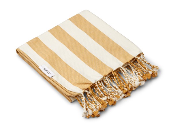 Liewood / Mona beach towel / Y/D stripes Yellow mellow / Creme de la creme
