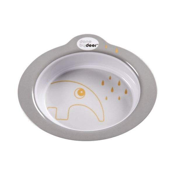 Done By Deer &quot;Anti-slip bowl&quot; Contour, grey/gold