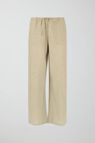 Gina Tricot / Linen blend trousers / New linen beige