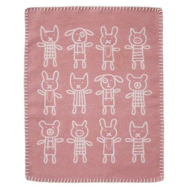 Klippan / Cuddle-Blanket Woven Cotton / Pink / (34x40)