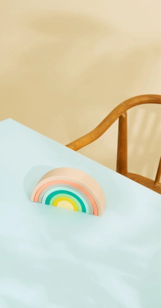 Copenhagen Colors / PLAYFUL RAINBOWSTACKER CORAL / RAINBOW SOFT PINK COMB