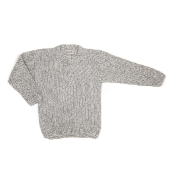Huttelihut, PLAINY Sweater Alpaca Wool, Light Grey