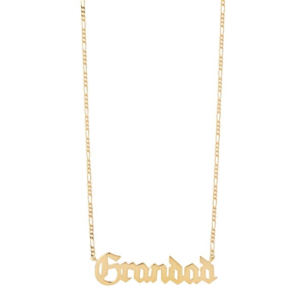 Maria Black / Grandad Necklace / Sterling Silver - Gold Plated