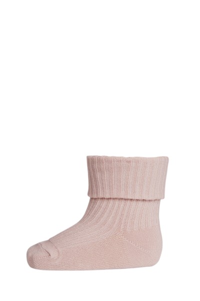 mpDenmark, Cotton rib baby socks, light pink