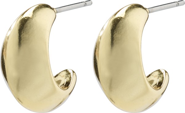 Pilgrim / EDWINA / recycled chunky huggie hoop earrings / gold-plated