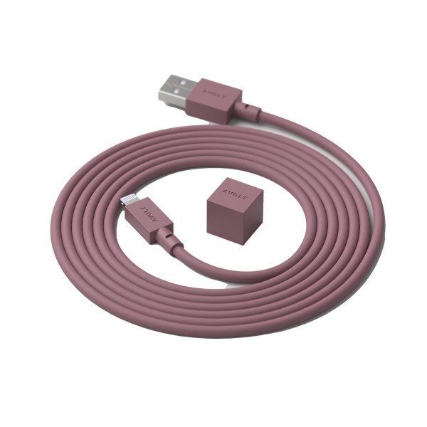 AVOLT / Cable 1 Rusty Red USB A to Lightning