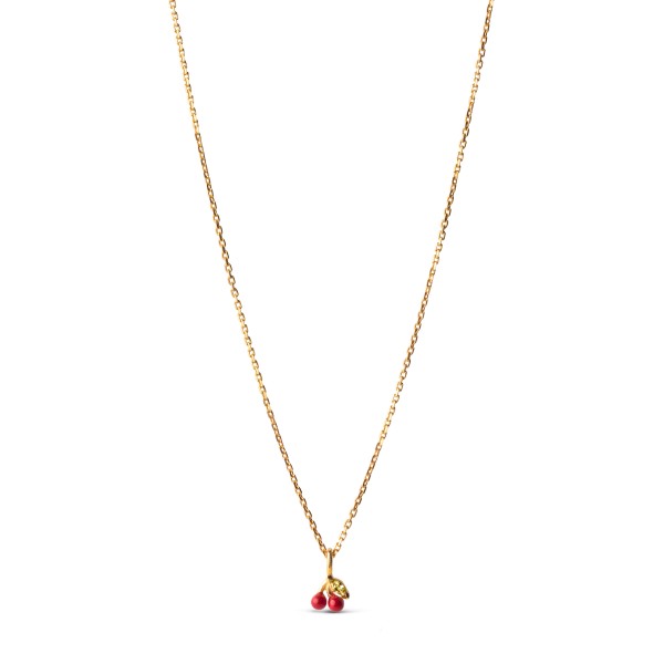 ENAMEL Copenhagen, Necklace, Cherry, 42 + 3 cm, Red