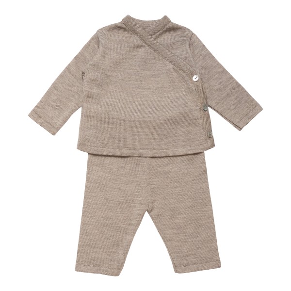 Huttelihut / VAD Baby Shirt+Bux set Merino Camel