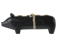 Maileg / Wooden pig, Large - Black