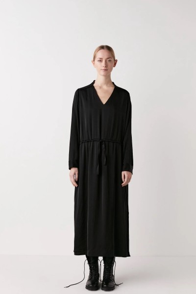 Rabens Saloner / Solid Draw Cord Dress 'Pim' / Black