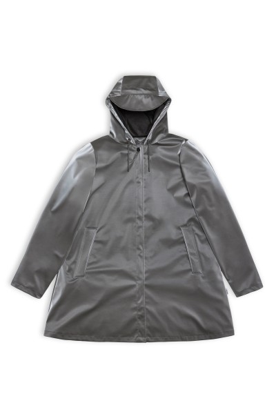 Rains / A-line W Jacket / Metallic Grey
