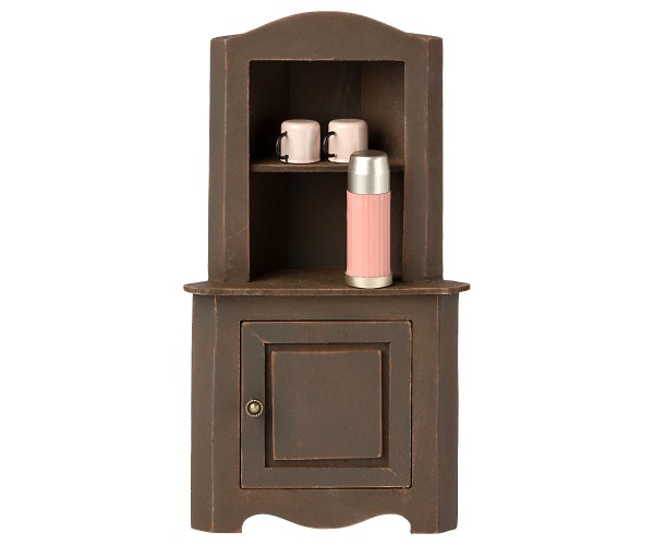 Maileg / Miniature corner cabinet - Brown