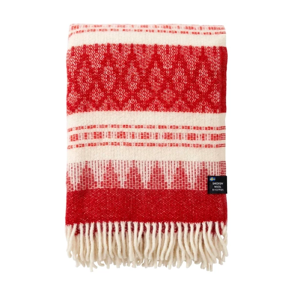 Klippan / Woven Throw 'Freja' / Red (100% Swedish Wool)