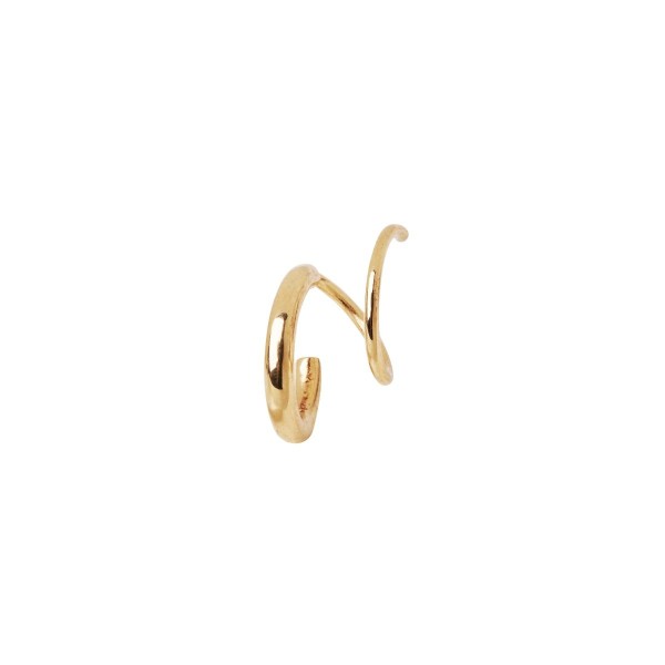 Maria Black / Dogma Twirl Earring / Right / 18K yellow gold plated .925 sterling silver