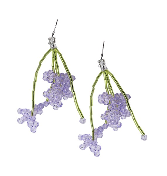 WOS / Garden earrings purple