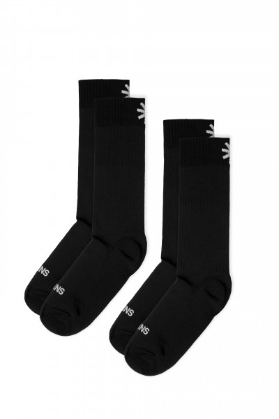 Rains, Logo Socks 2-Pack, Black