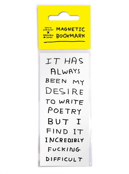 David Shrigley / Magnetic Bookmark / Write Poetry