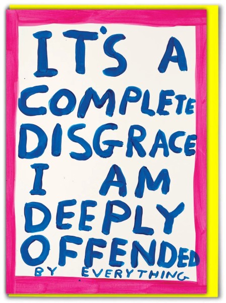 David Shrigley / Klappkarte / Deeply Offended Birthday Card