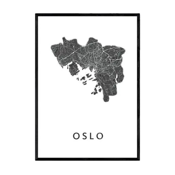 Art in Maps / Helsinki / gerahmter Stadtplan / A3