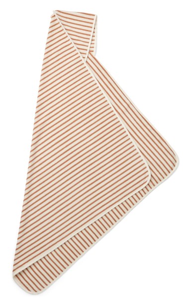 Liewood / Louie hooded towel yarn dyed / Y/D stripes Tuscany rose / Creme de la creme